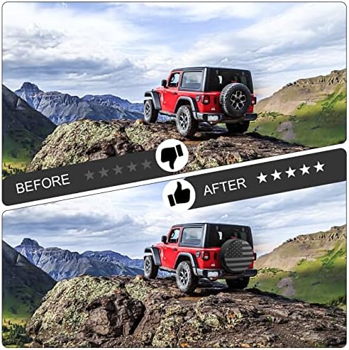 Spare Tire Cover for RV Trailer, Waterproof Leather Wheel Cover - Image 4