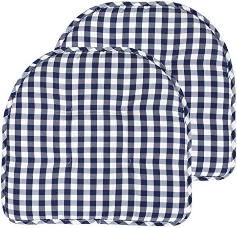 Sweet Home Collection Chair Cushion Memory Foam Pads Tufted Slip Non Skid by SweetHomeCollection
