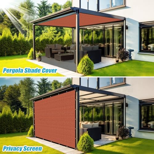 Amagenix 90% Pergola Shade Cover 10' X 24' Sun Shade Cloth - Image 5