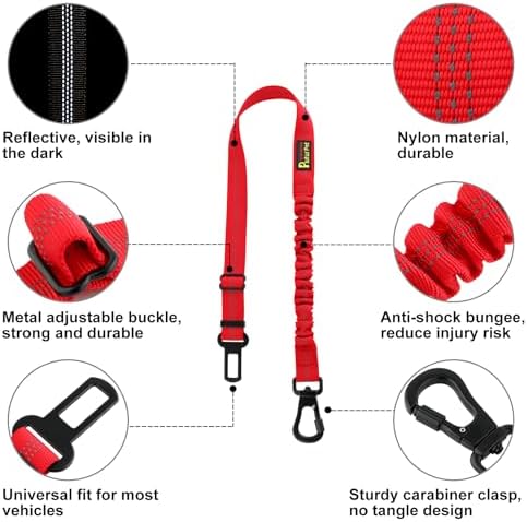 Plutus Pet Dog Seat Belt for Car, Adjustable Harness - Image 2