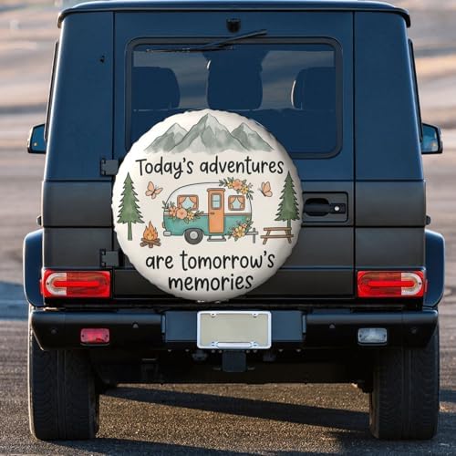Retro Camper Spare Tire Cover SUV Trailer Truck RV 17 Inch - Image 3