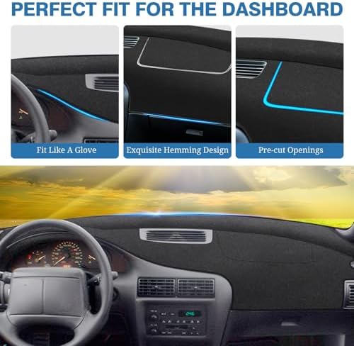 FIILINES Dash Cover for 1995-2005 Chevy/Chevrolet Cavalier, Dashboard Mat Exact - Image 4