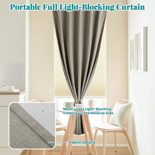 100% Blackout Self Adhesive Portable Curtains - Image 5