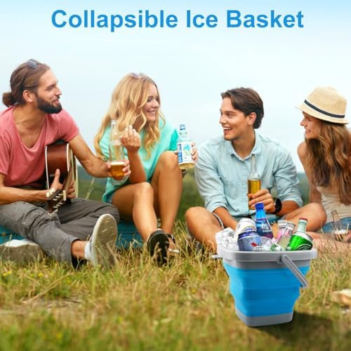 Collapsible Mop Bucket and Ice Bucket-5L Household Cleaning Silicone Dust Mops - Image 5