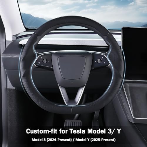 Steering Wheel Cover for Tesla Model Y 2025- Present/Model 3 Highland - Image 3