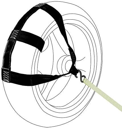 MOTO4U Universal Motorcycle Rear Wheel Tie Down Strap in Black by MOTO4U