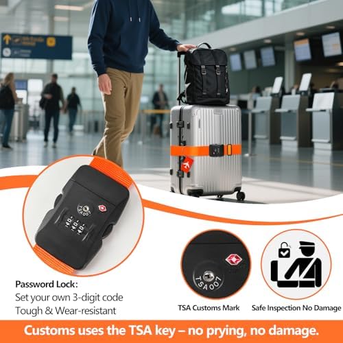 BILIONE Luggage Straps TSA Approved, Suitcase Belt - Image 2