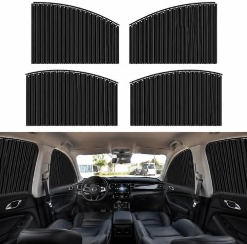 Car Side Window Sun Shade, Retractable Privacy Curtain by Unknown
