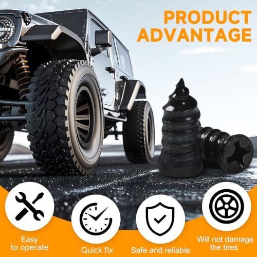 60 Pcs Tire Repair Screws, Tire Patch Kit, Screw in Tire Plugs - Image 4