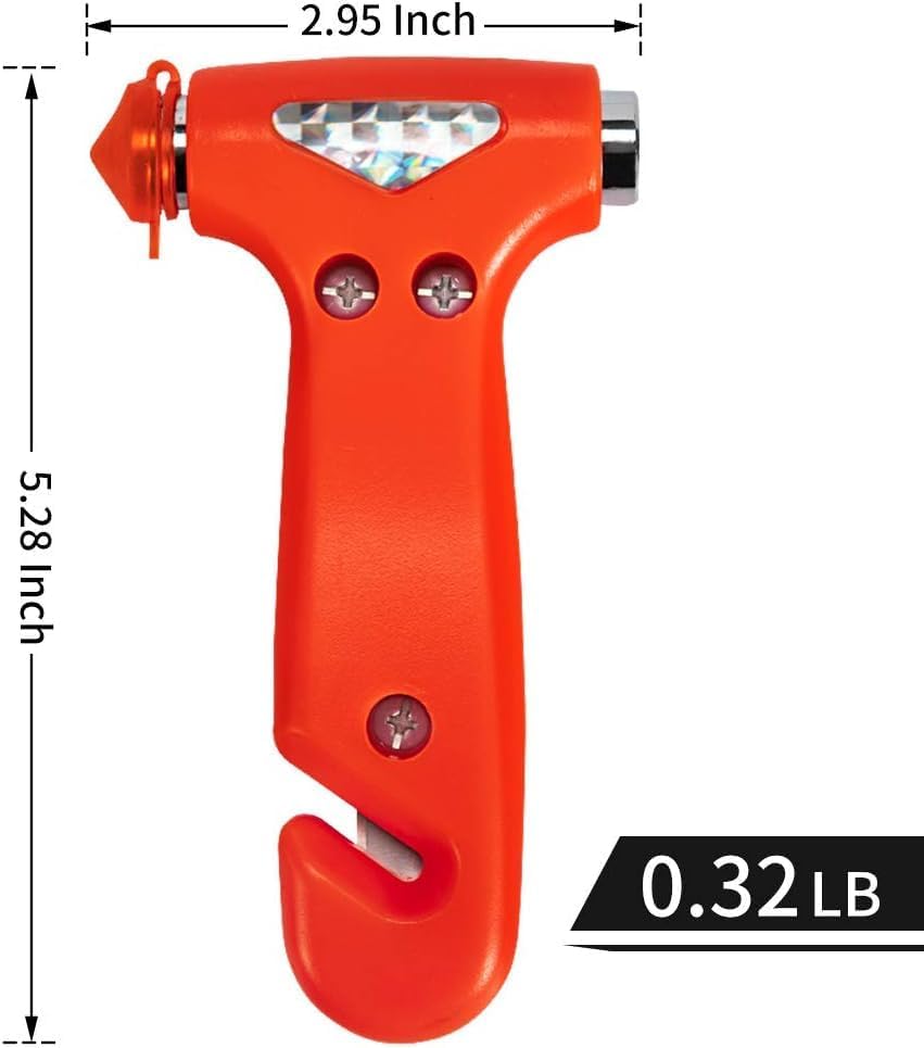 MOTORBUDDY Car Window Breaker Seatbelt Cutter and Emergency Glass Breaker - Image 3