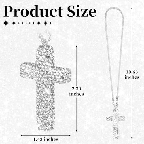 BFXM 2PCS Cross for Car Mirror Hanging - Image 2