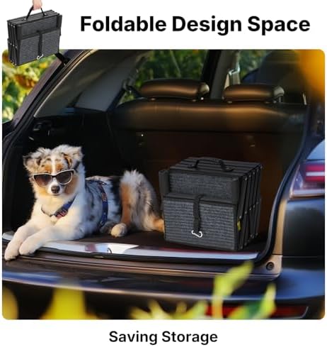 Veehoo Foldable Dog Steps for Car Truck SUV, Collapsible Large Dogs Stairs - Image 3