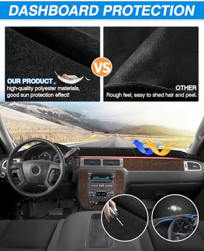 CARTIST Dash Cover for 2007-2014 Chevy Tahoe Suburban/GMC Yukon XL & 2007-2013 - Image 5