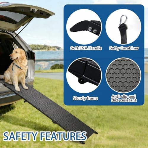 Dog Ramp for Car 90" X 17.6" Extra Long Folding Aluminum Pet Ramp for Large - Image 6
