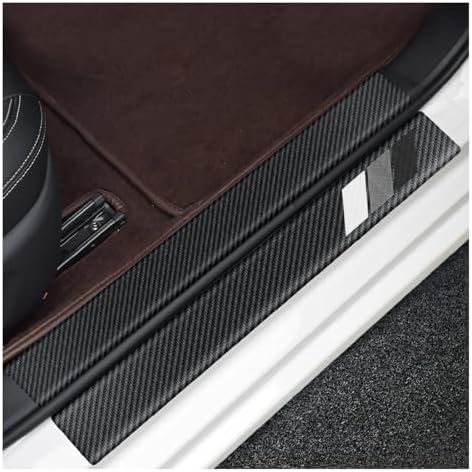 ZIMISI 4PCS Tri-Color Door Sill Protectors, Anti-Scratch Carbon Fiber Entry - Image 5