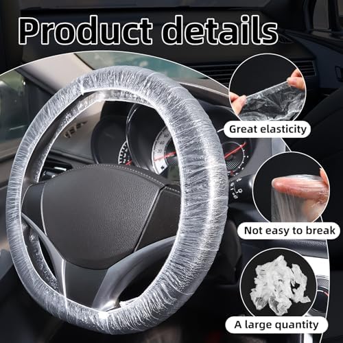 100PCS Disposable Steering Wheel Covers, Disposable Steering Wheel Protector - Image 2