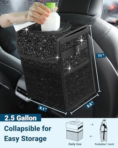 Capolo Car Trash Can with Lid, Leakproof Car Garbage Can - Image 2