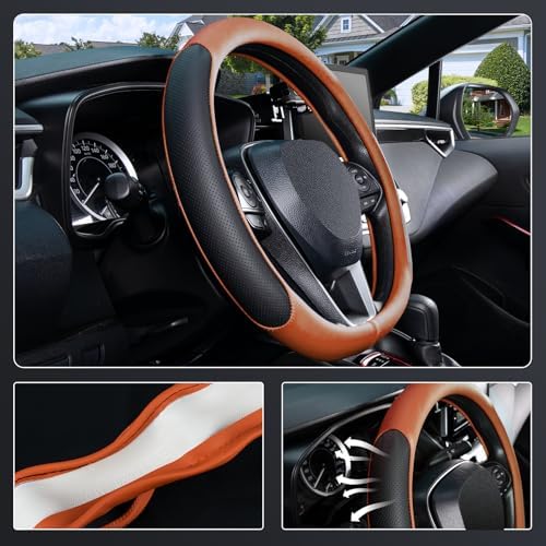 SEG Direct D Shaped Steering Wheel Cover 14.5-15 inch - Image 3