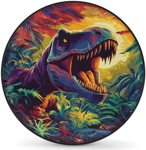 Cartoon Dinosaur Spare Tire Cover Dust-Proof Wheel Protector by Unknown