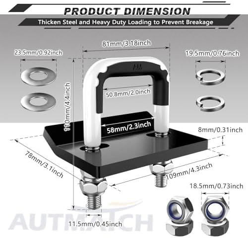AUTMATCH Hitch Tightener Anti-Rattle Clamp - Image 4