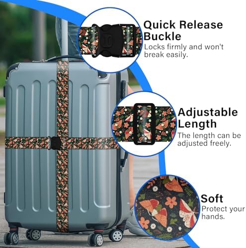2 Pack Luggage Straps for Suitcases, Adjustable Travel Belt - Image 4