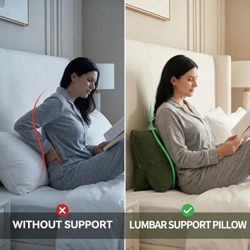Pat. Pend. Corduroy Ergonomic Lumbar Support Pillow - Image 3