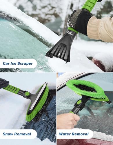 JOYTUTUS 41.5IN Extendable Snow Brush and Ice Scraper, 270°Pivoting Snow - Image 6