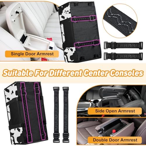 Portable Dog Car Seat for Small Dogs, Puppy Car Seat, Cow Pattern - Image 4