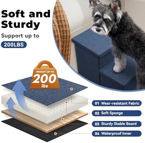 Zerbuger Dog Stairs with Storage - Image 4