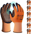 Schwer 6 Pairs Safety Work Gloves, MicroDot Abrasion & Grip by SCHWER