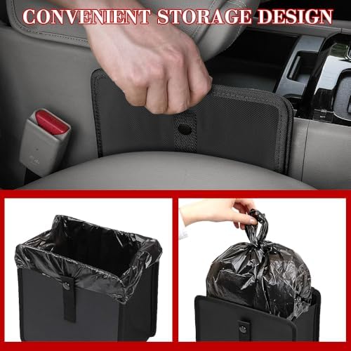 Car Trash Can, Car Trash Bin, 2.8 Gallons Large Capacity Automotive Trashcan - Image 5