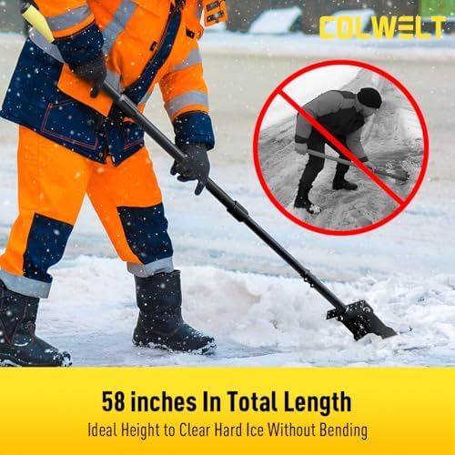 Colwelt Ice Scraper for Driveway 58’’, Heavy Duty Snow Shovel, Ice Chopper - Image 6