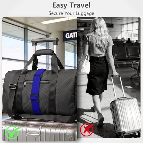 Mayski 4 Pack Adjustable Elastic Luggage Connector Straps - Image 6