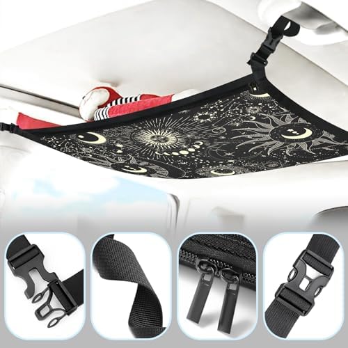 Planet Car Ceiling Cargo Net Pocket Hanging Storage Bag - Image 6