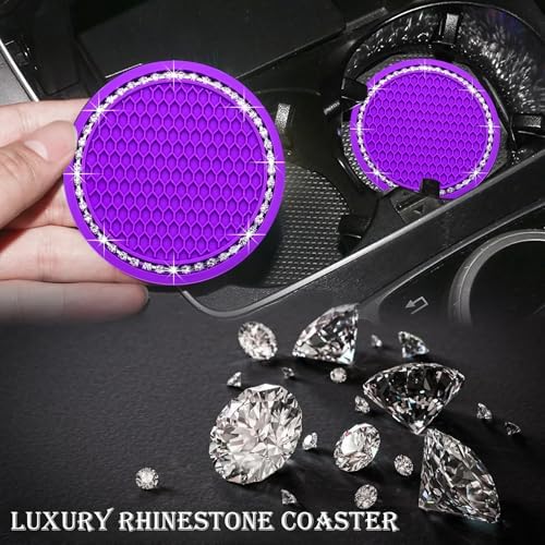 4PCS Bling Cup Holder Coaster, 2.75 Inch Auto Car Cup Holder Insert Coasters - Image 6