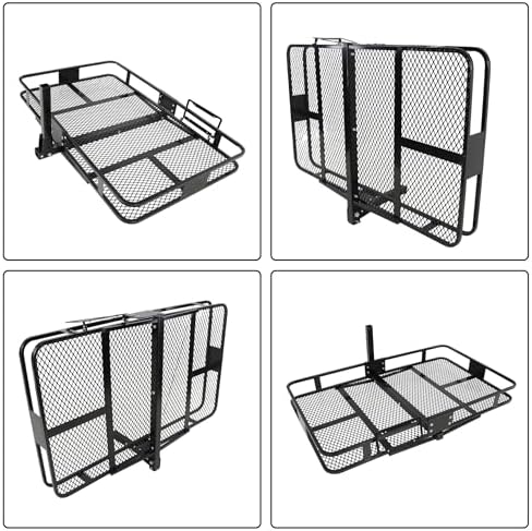 zeech 500 LBS Capacity 2" Receiver 60" x 36" x 6" Black Steel Folding Trailer - Image 7