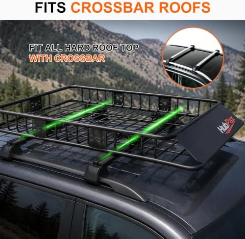 Roof Mount Cargo Carrier Basket & 20 Cu Ft. Waterproof Cargo Bag - Image 2