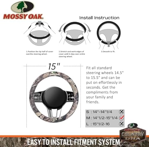 Mossy Oak Full Camo Steering Wheel Cover - Image 6