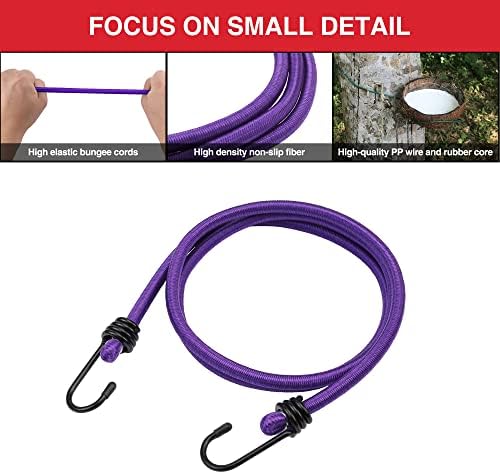 WORKPRO Bungee Cords with Hooks, Heavy Duty Outdoor Bungee Strap - Image 4
