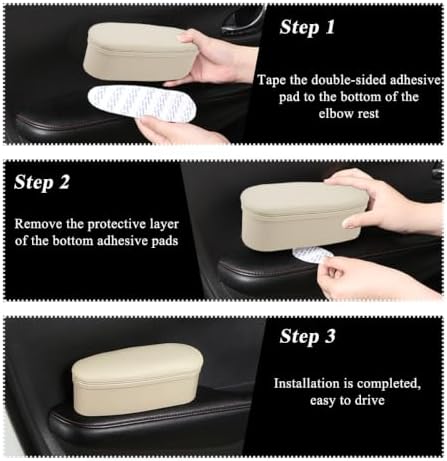 Yourkar 2 PCS Car Armrest Support Cover, Left Side Door Armrest Cushion Pad - Image 6