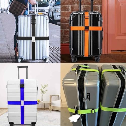 4 Pack Red Luggage Straps, Adjustable Travel Belt - Image 7