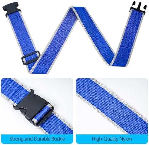 Luggage Straps and Tags Set for Suitcase, 4 Vibrant Color Straps and 4 Tags - Image 5