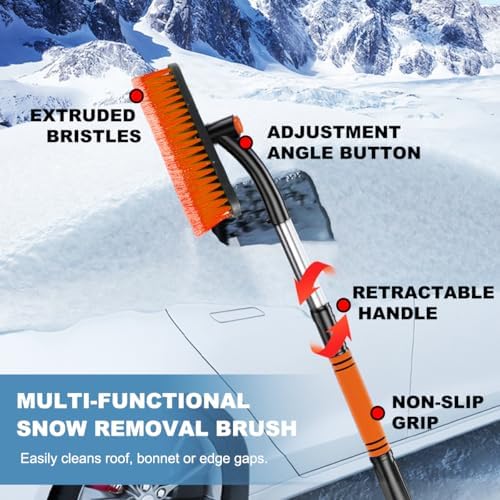 Wevdn Car Snow Brush with Ice Scraper, Detachable Stretchable Snow Scraper with - Image 6