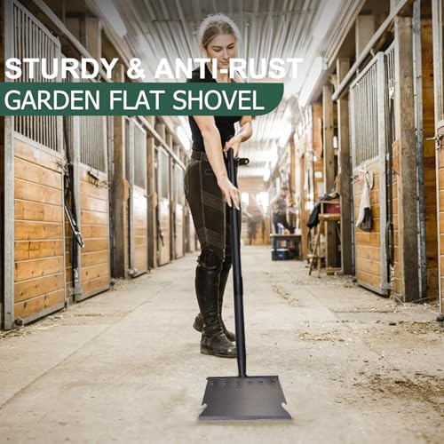 Garden Cleaning Shovel, Ice Scraper, 59 Inch Adjustable Handle Heavy Duty - Image 3