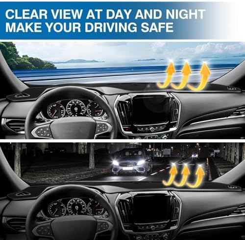 KUST Black Dash Cover for Chevy Chevrolet Traverse 2018-2023 Polyester - Image 6