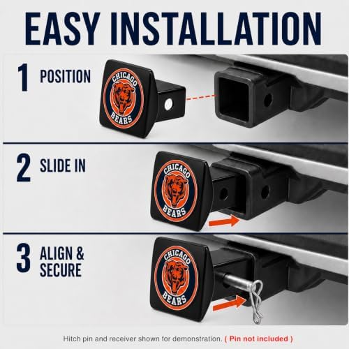 Chicago Bears Trailer Hitch Cover - Image 5
