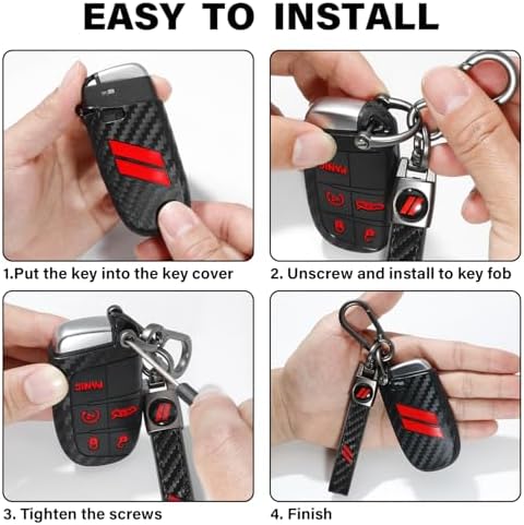 for Dodge Key Fob Cover with Keychain - Image 5