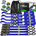 Rhino USA Ratchet Straps Tie Downs - 1in x 15ft by RhinoUSAInc