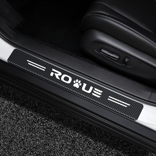 MAXDOOL 4Pcs Car Door Sill Protector Reflective 4D Carbon Fiber Sticker by MAXDOOL