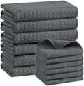 Homaxy Microfiber Kitchen Towels and Dishcloths Sets, 12 Pack, Dark Grey by Homaxy